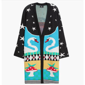 Dressed by Lala, Hot Air Balloon Cardigan in multicolor sz S/M #MD1187